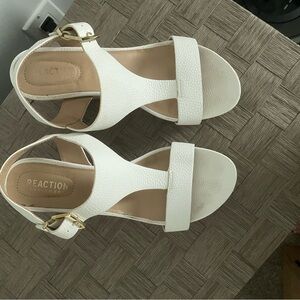 White wedge sandals. Kenneth Cole size 8